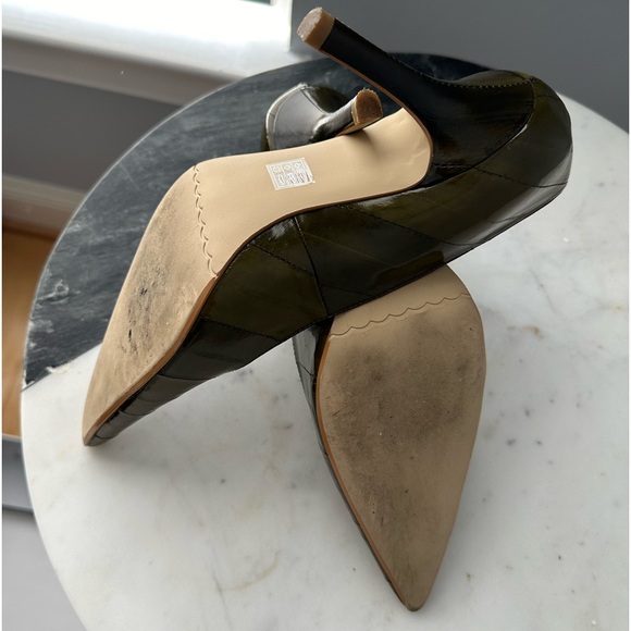 MODA Pointy Toe Eel Stiletto, Green - Picture 9 of 10